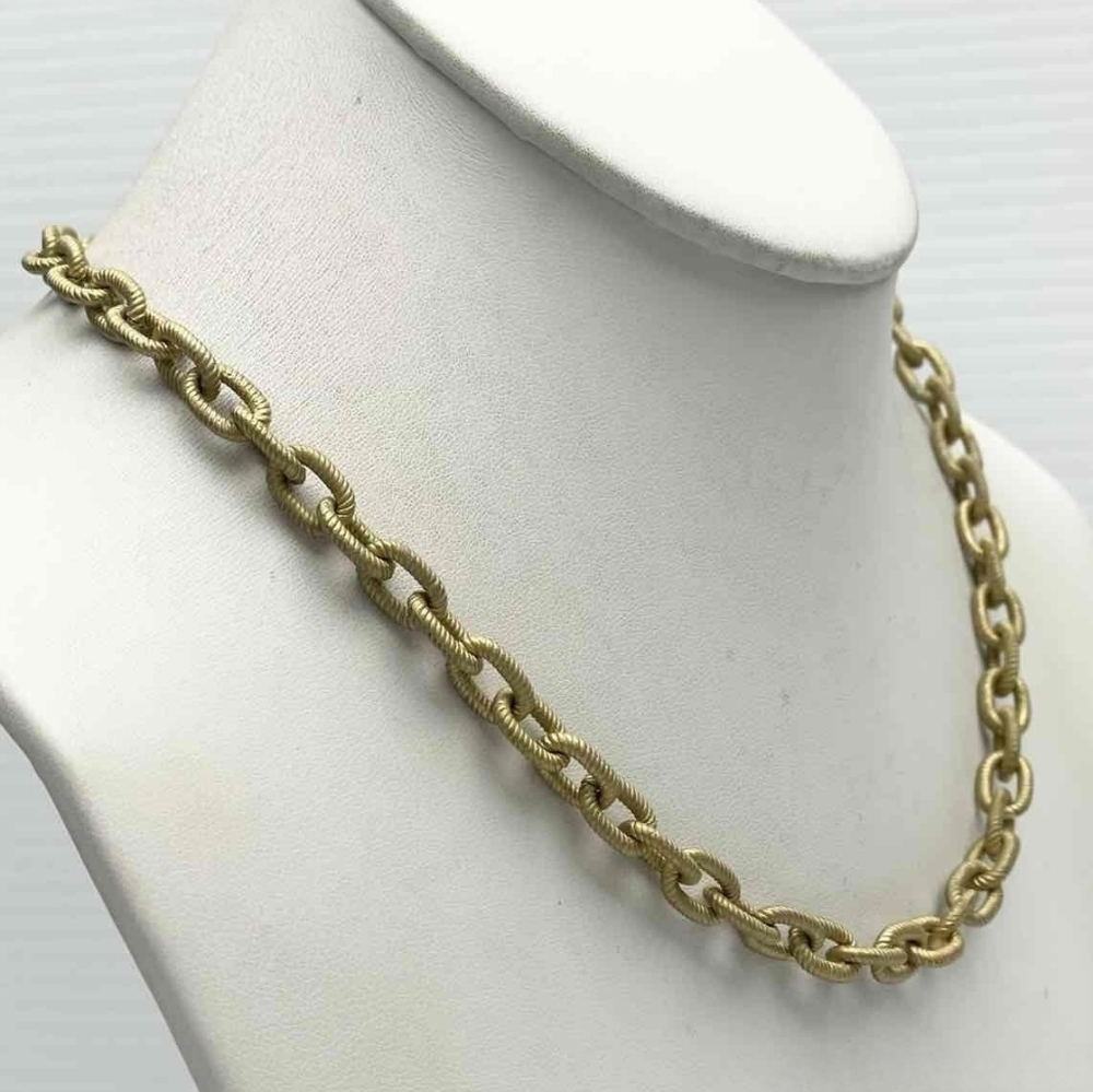 JAY STRONGWATER SWAROVSKI Crystal 18kt Gold toggle necklace